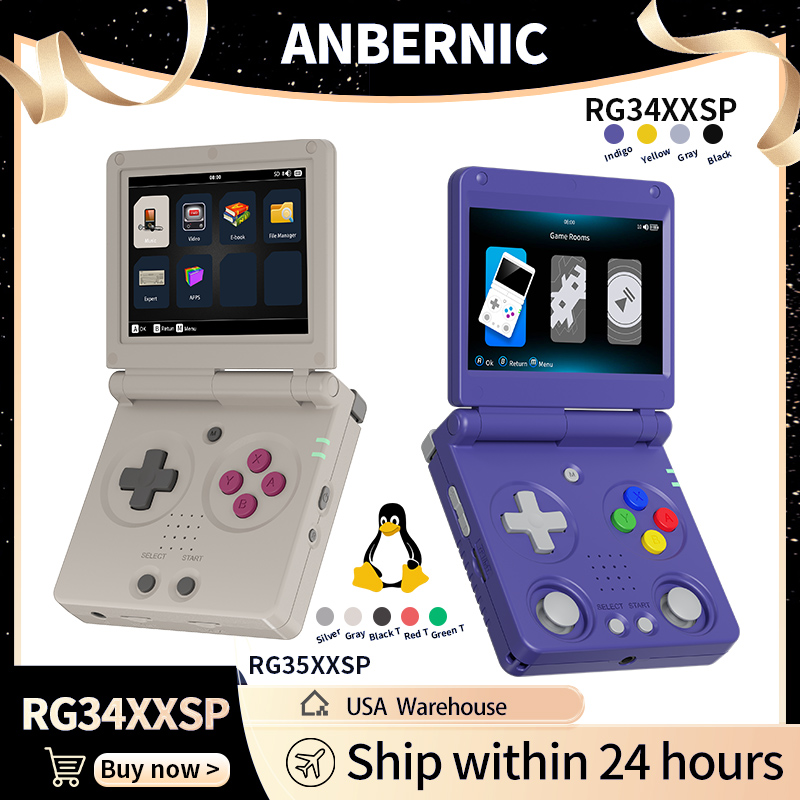 Retro Gaming Device - Anbernic RG34XXSP RG35XXSP Flip Handheld Game