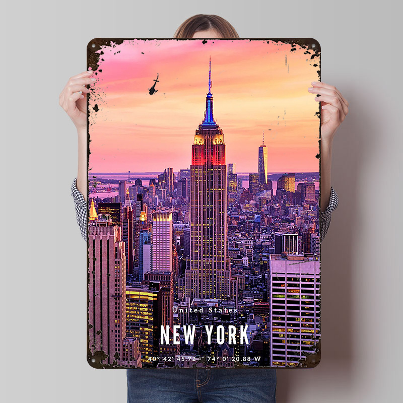 Retro Gaming York - New York City Skyline Poster Customized