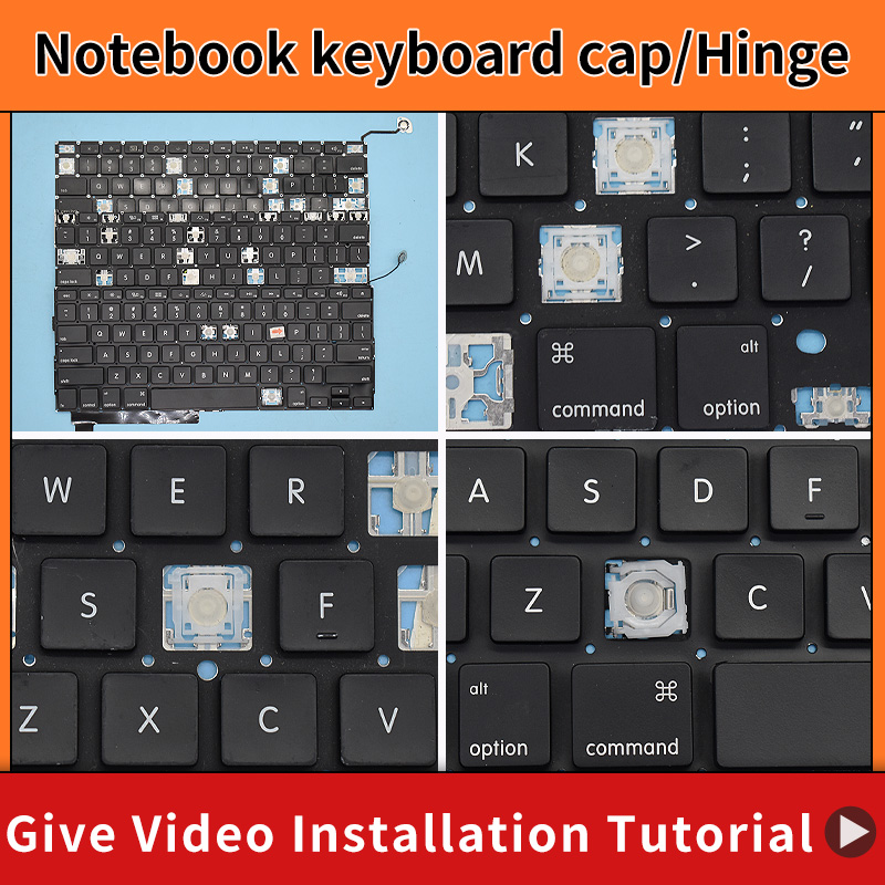 Retro Gaming Mac - Replacement Keycap Key Cap &Scissor Clip&Hinge