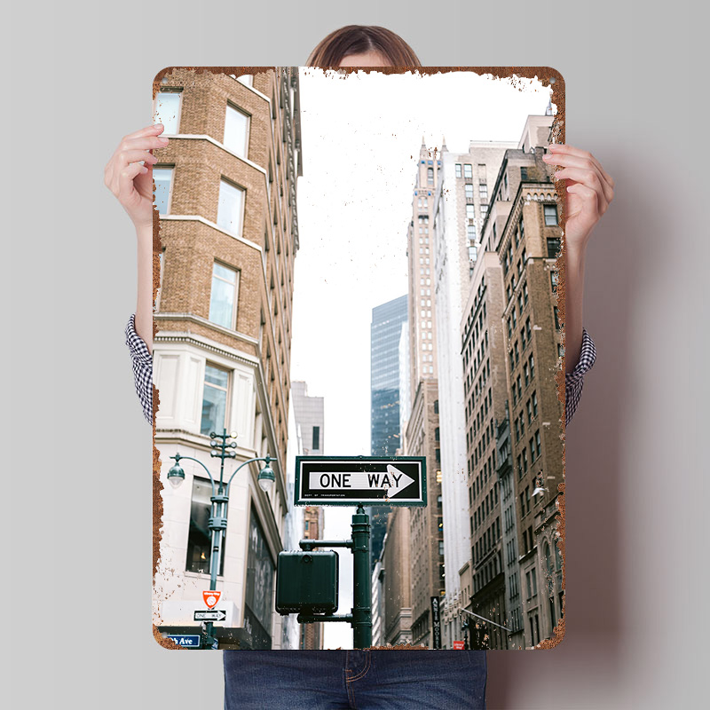 Retro Gaming York - Fifth Avenue New York Tinplate Poster