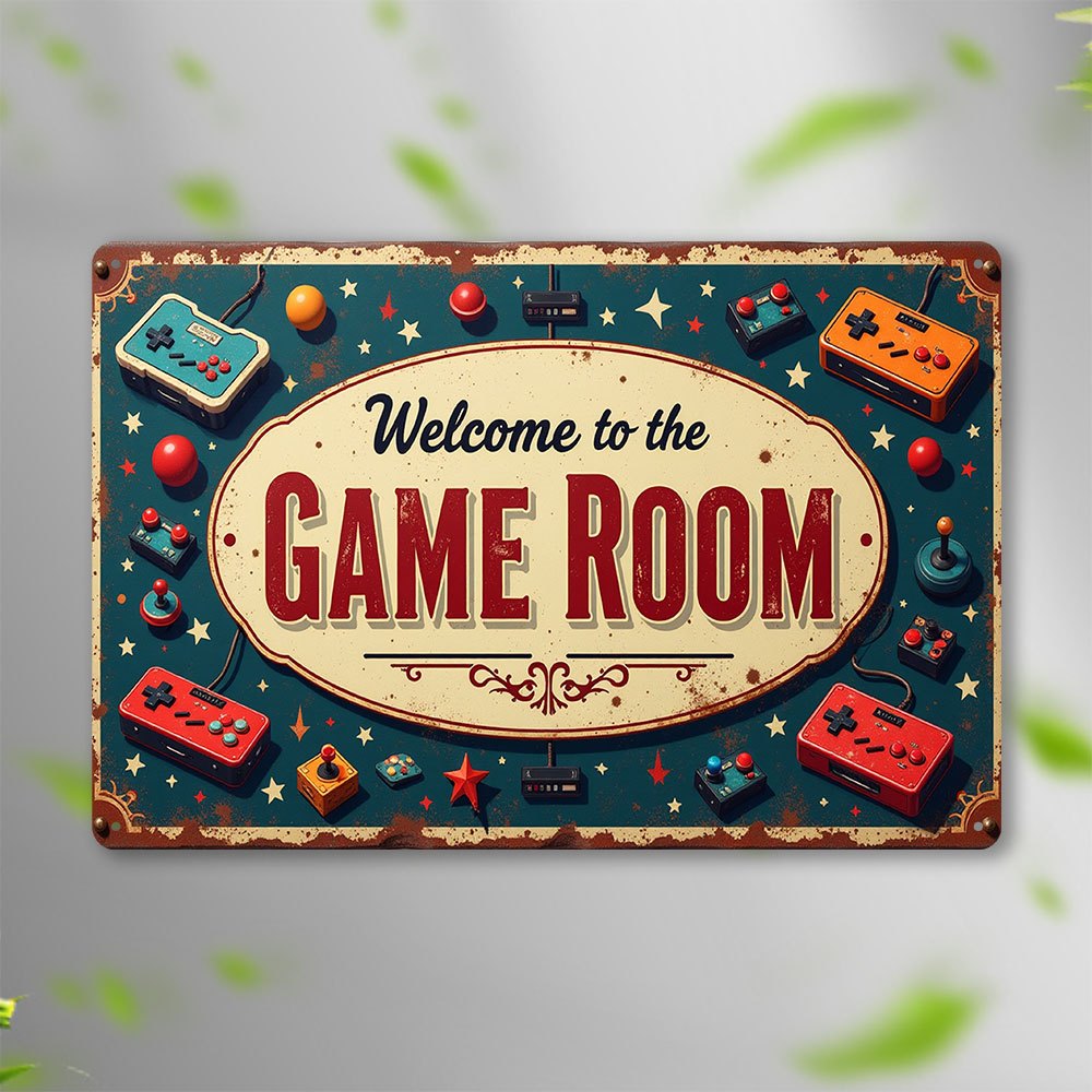 Retro Gaming Icons - Vintage Metal 