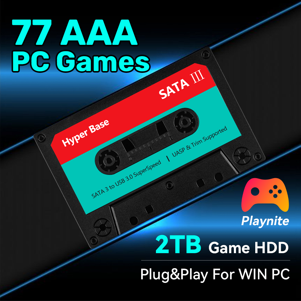 Retro Gaming Hdd - 2TB Game Hard Drive With 77