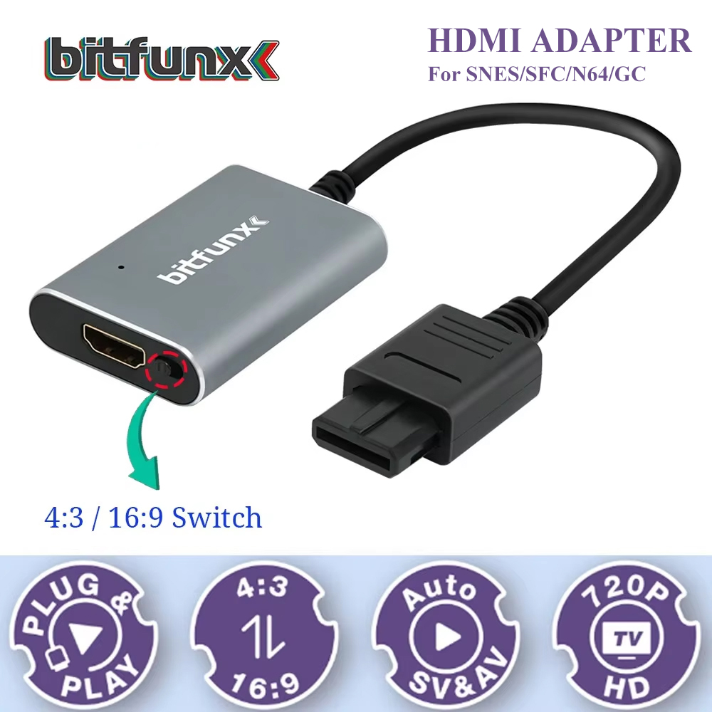Bitfunx 720P Svideo / AV To HD - đánh giá và giá Retro Gaming Device