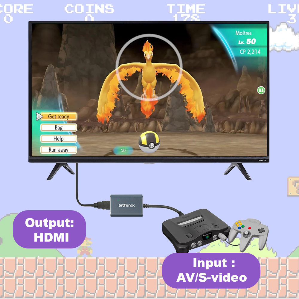Bitfunx 720P Svideo / AV To HD - đánh giá và giá Retro Gaming Device