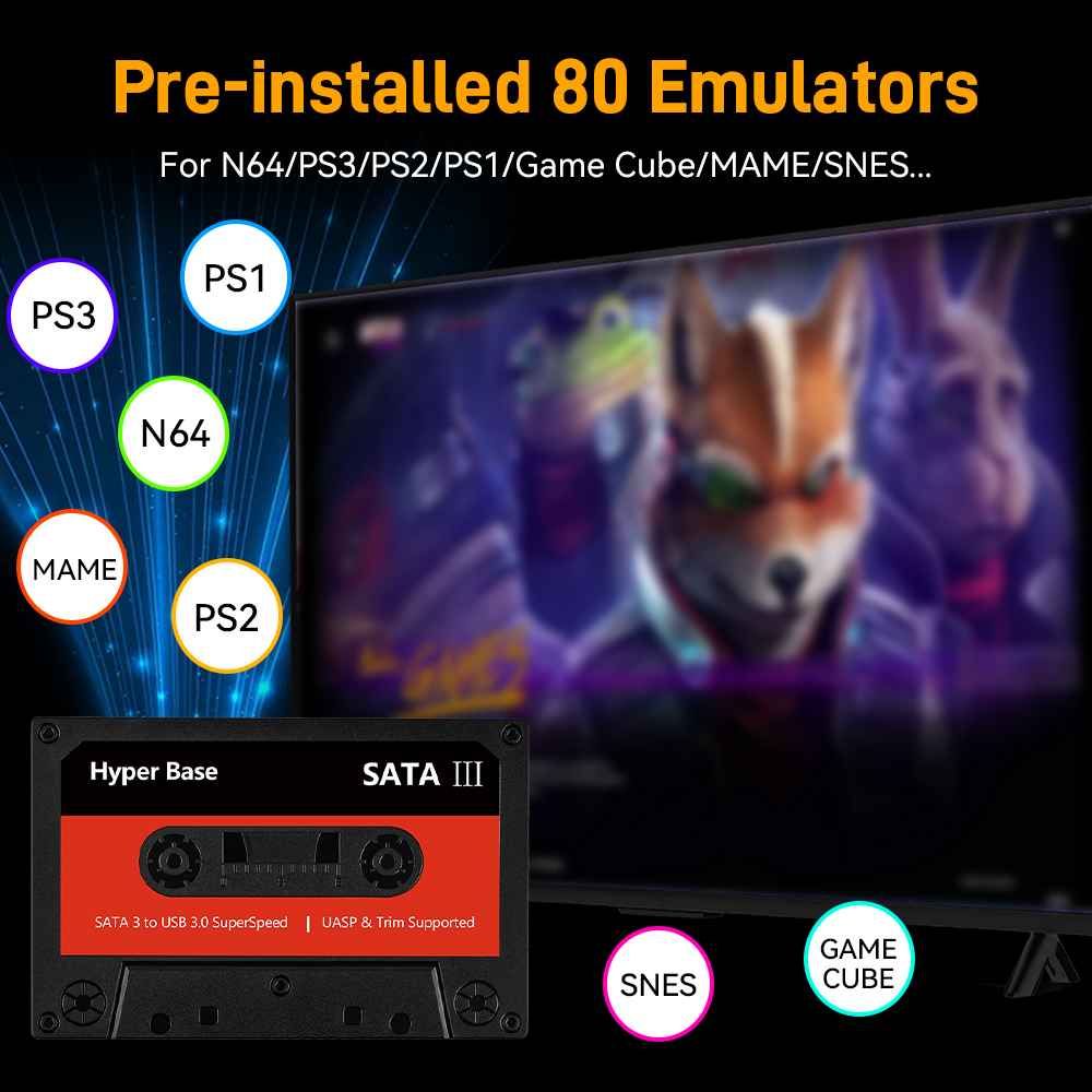 Batocera 500G/2T Emulator Game - đánh giá và giá Retro Gaming Hdd