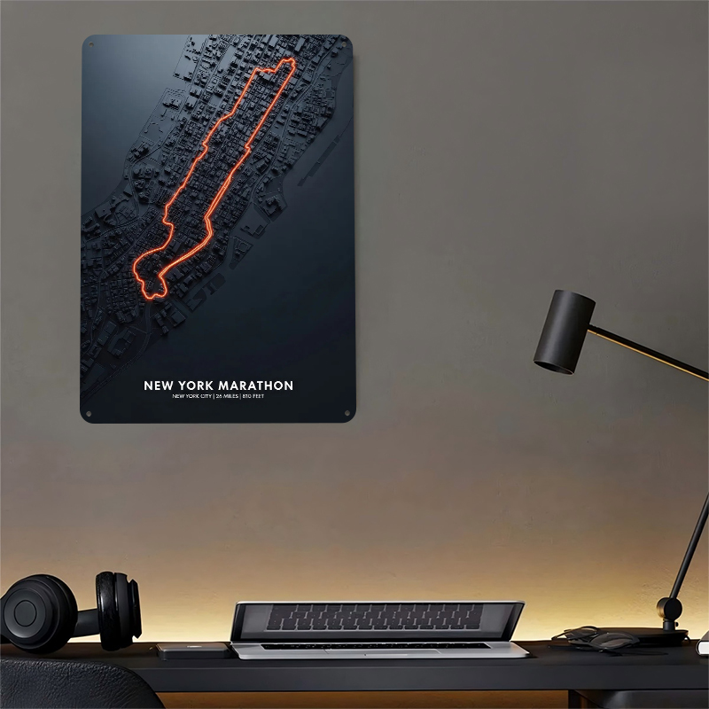 New York Marathon Map Tin Post - đánh giá và giá Retro Gaming York