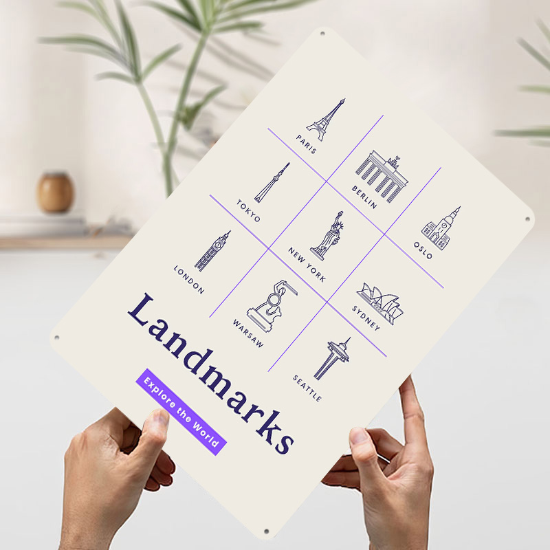 World Landmarks Icons Tinplate - đánh giá và giá Retro Gaming Icons