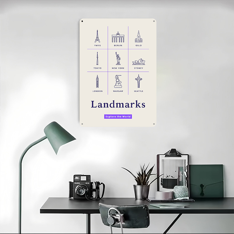 World Landmarks Icons Tinplate - đánh giá và giá Retro Gaming Icons