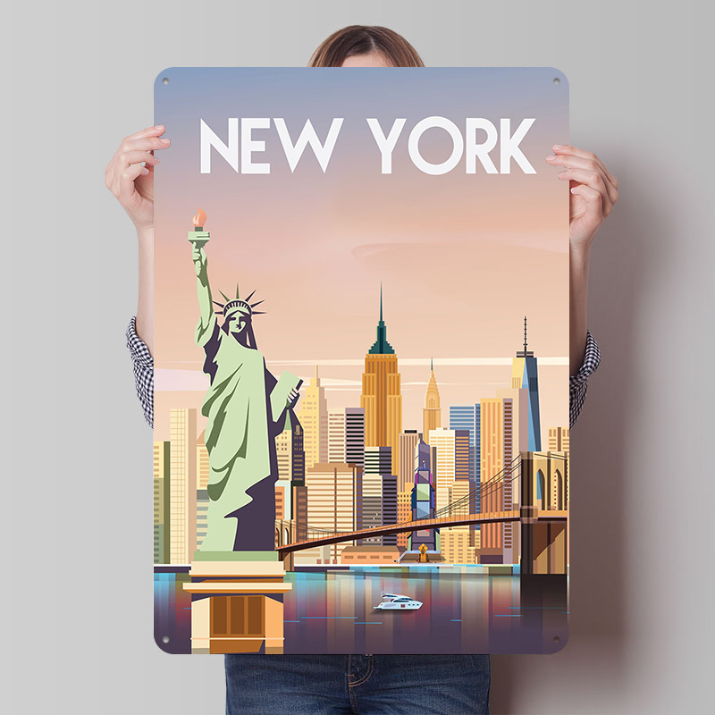 New York Metal Poster Custom W - đánh giá và giá Retro Gaming York