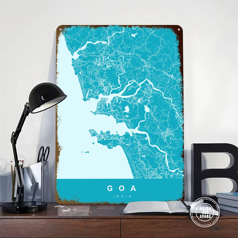 Goa India Map Print Poster Cus - đánh giá và giá Retro Gaming India