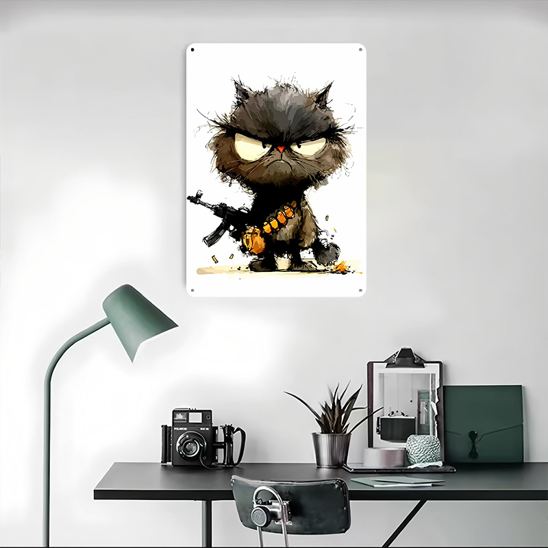 Cat With Gun Printed Poster Cu - đánh giá và giá Retro Gaming Gun